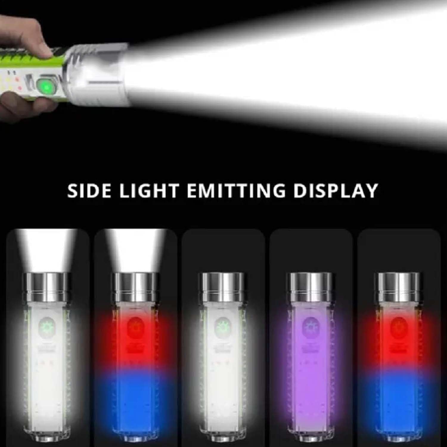 Pattern Flashlight USB Flashlight Rechargeable LED Torch Light (1 Pc) Pattern Flashlight USB Flashlight Rechargeable LED Torch Light (1 Pc)